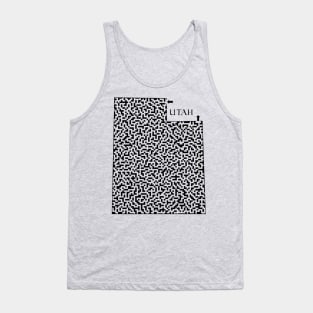 Utah State Outline Maze & Labyrinth Tank Top